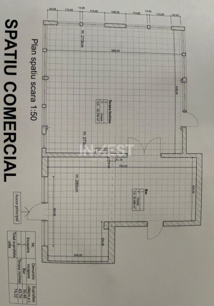 Spațiu Comercial *80 MP* de închiriat în Nicolina