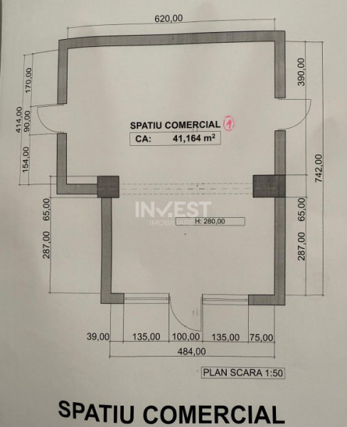 Spațiu Comercial *80 MP* de închiriat în Nicolina