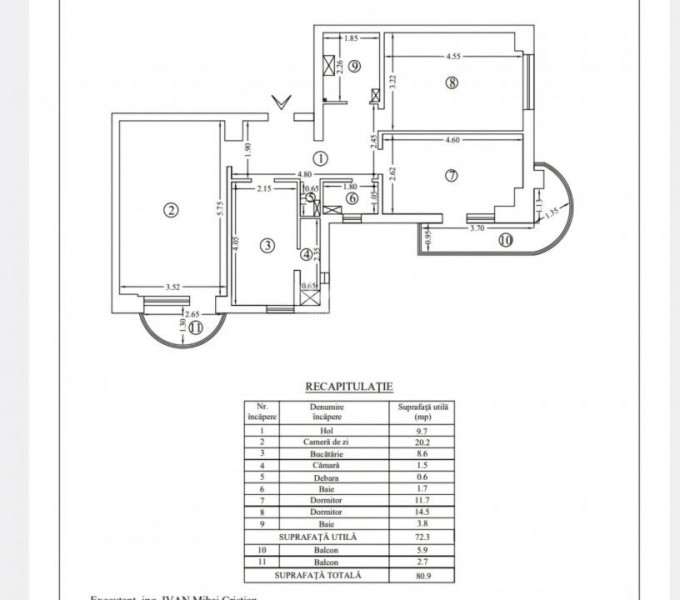 Apartament de vanzare 3 camere si 2 bai, Pacurari - Autogara,  Iasi
