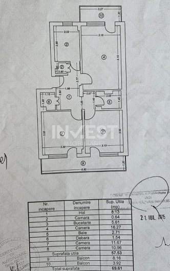 Apartament 3 camere decomandat - etaj 2 - Bulevardul Socola 