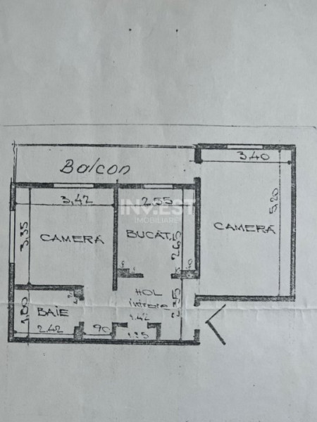 De vânzare: Apartament 2 camere decomandat – Moara de Foc, Iasi