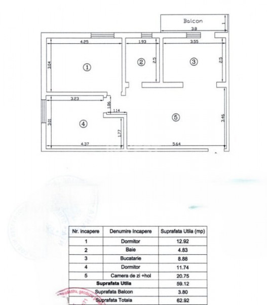 3 CAMERE ET.1 MOBILAT+ UTILAT MALL MOLDOVA