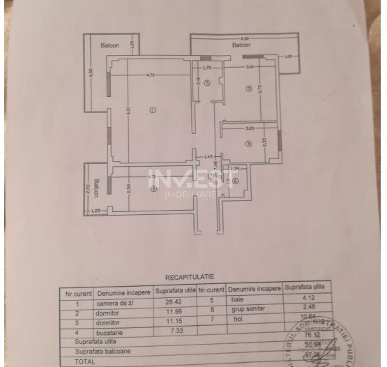 Apartament Modern cu 3 camere, etaj 3, 97 mp, Selgros