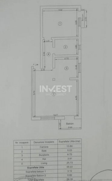 2 CAMERE ET. 1  59MP POPAS PACURARI