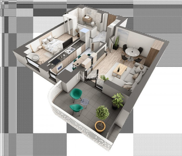 APARTAMENT CU 2 CAMERE, DECOMANDAT, ETAJ INTERMEDIAR, BLOC NOU CARTIER GALATA