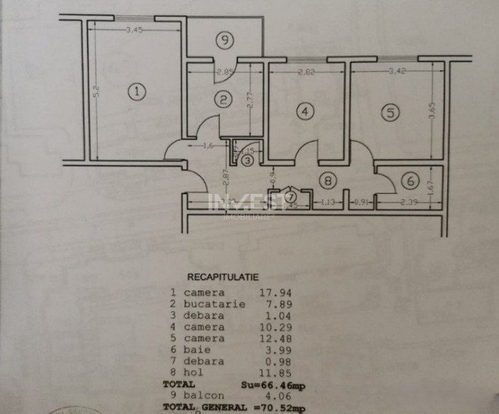 Apartament de vanzare, 3 camere, zona Canta - Scoala Elena Cuza, Iasi