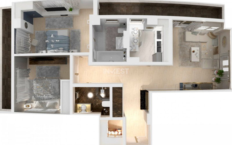 APARTAMENT CU 3 CAMERE  DECOMANDAT 88 MP, finalizat si intabulat, LIDL-POITIERS 