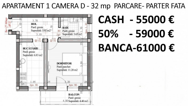 APARTAMENT 1 CAMERA DECOMANDAT, COMSION 0%, TVA INCLUS IN PRET , CARTIER ASTORIA