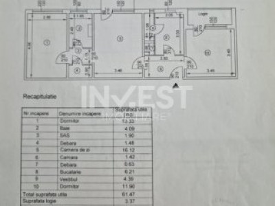 Apartament 3 camere-Tatarasi-Flora-etaj 1-bloc fara risc