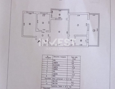 Apartament 3 camere-Podu Ros-Liceul Racovita