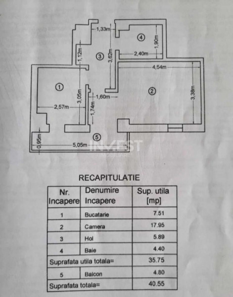 Apartament cu 1 camera decomandat-Tudor Vladimirescu 