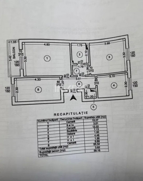 Apartament 3 camere-Tatarasi-Flora-etaj 2