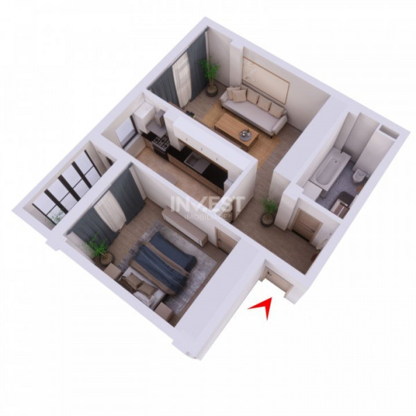 COMISION 0%! 2 CAMERE DECOMANDAT BLOC NOU