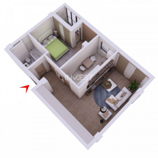 COMISION 0%! 2 CAMERE DECOMANDAT BLOC NOU 