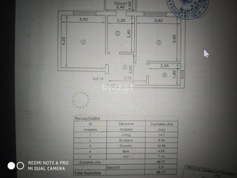 Apartament 2 cam. decomandat, et. 2, Str. Principala, CUG