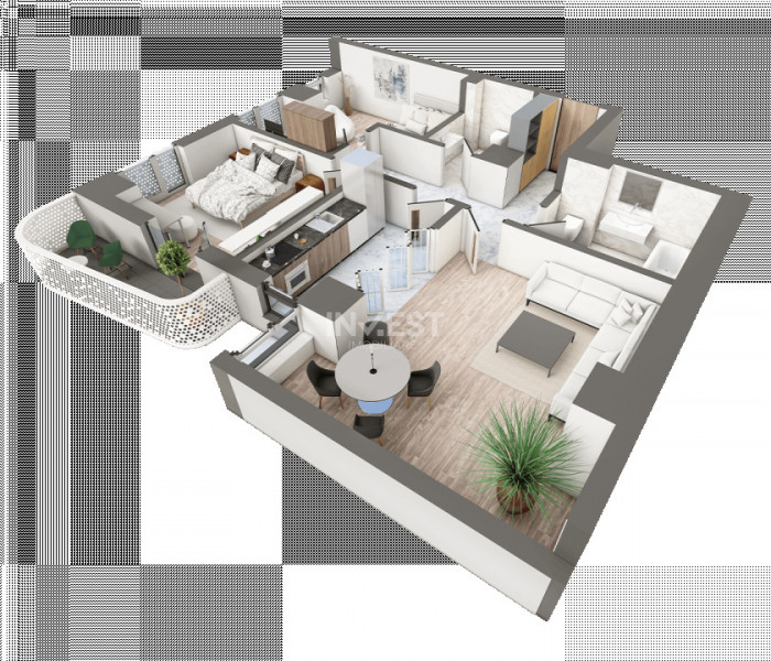 APARTAMENT CU 3 CAMERE DECOMANDAT, 2 BAI , COMPLEX PREMIUM +++, COMISION 0% !!!