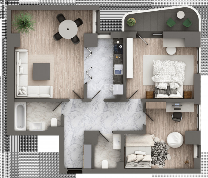 APARTAMENT CU 3 CAMERE DECOMANDAT, 2 BAI , COMPLEX PREMIUM +++, COMISION 0% !!!