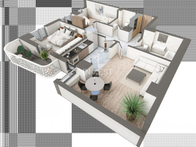 APARTAMENT CU 3 CAMERE DECOMANDAT, 2 BAI , COMPLEX PREMIUM +++, COMISION 0% !!!