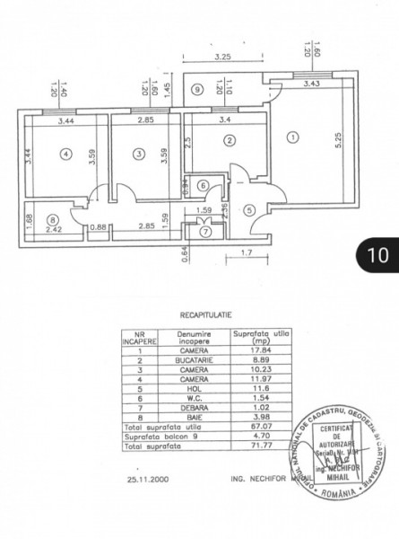 Apartament de vanzare 3 camere, zona Canta - Scoala Elena Cuza, Iasi 