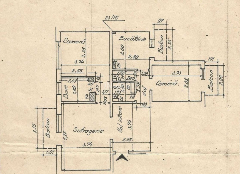 DE VANZARE-APARTAMENT 3 CAMERE-ZONA ZIMBRU TIGARETE