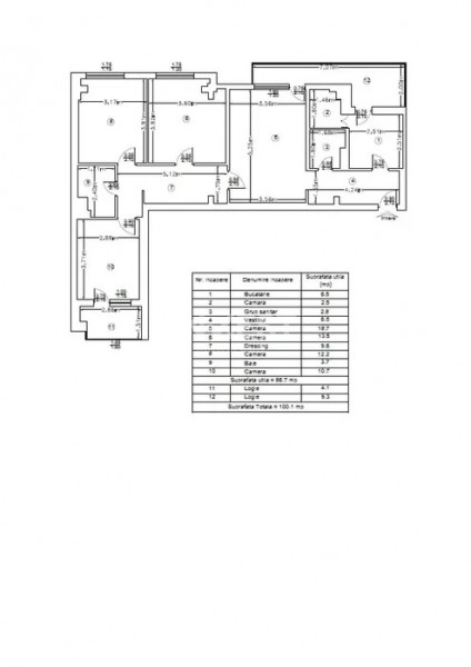  CENTRU- PIATA UNIRII-UMF -apartament cu 4 camere, 2 bai