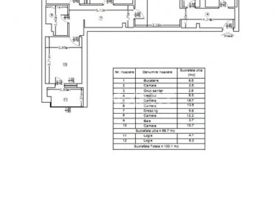  CENTRU- PIATA UNIRII-UMF -apartament cu 4 camere, 2 bai