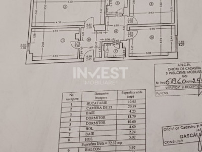 Apartament 3 camere decomandat – 80 mp –mobilat- Nicolina 1(Lidl)