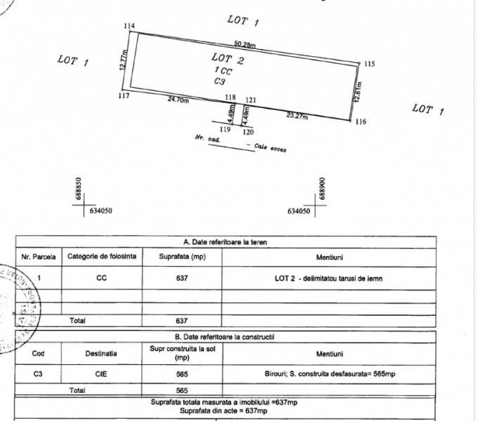 Hala Industriala de Vanzare, 565mpu pe teren 654mp, Valea Lupului, IASI