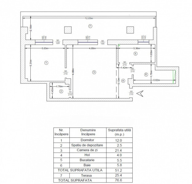 COMISION 0%! 2 CAMERE+ TERASA 25MP CU VEDERE PANORAMICA 