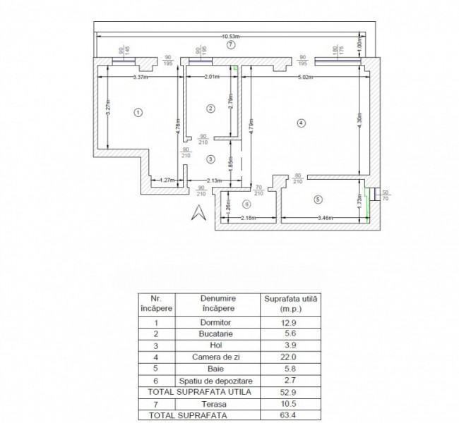 COMISION 0%! 2 CAMERE+ TERASA CU VEDERE PANORAMICA 
