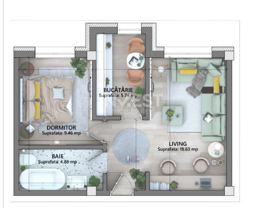 COMISION 0% , LUNCA CETATUII , APARTAMENT CU 2 CAMERE  , TVA INCLUS IN PRET