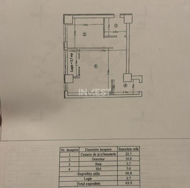 APARTAMENT CU 2 CAMERE , OPEN-SPACE, ETAJ INTERMEDIAR, CAPAT CUG-VISOIANU