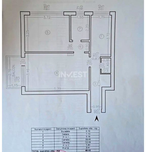 CENTRU-COPOU apartament 2 camere 