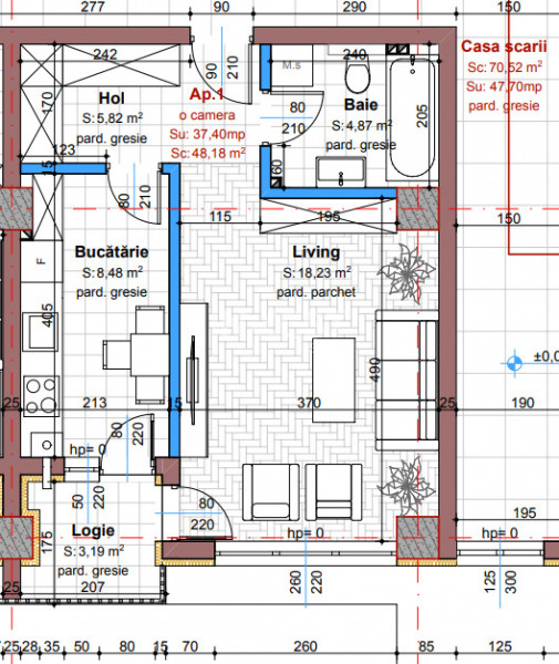 APARTAMENT 1 CAMERA, VALEA ADANCA, 5 DRUMURI, PRET DIRECT DE LA DEZVOLTATOR