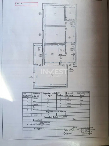 Apartament de vanzare 3 camere, zona Canta, Iasi