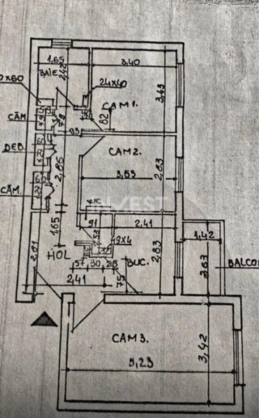 3 camere de vanzare, zona Pacurari - Toma Cozma, Iasi