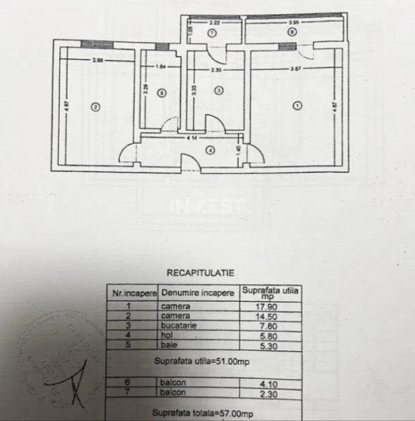 2 CAMERE DECOMANDAT ET.1 POPAS PACURARI, IASI