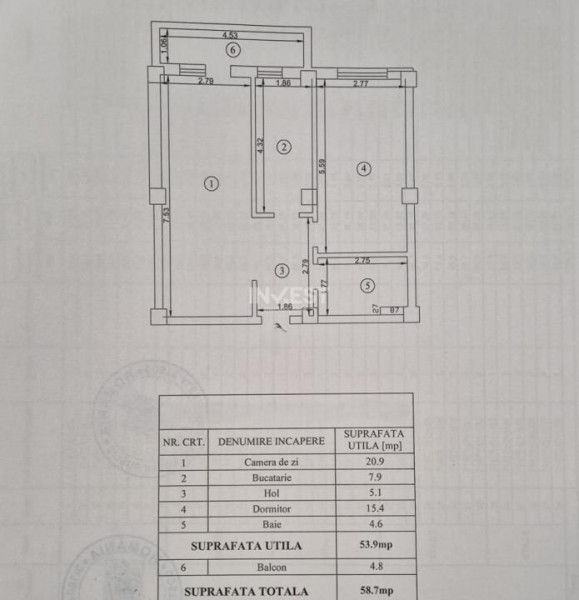 2 Camere Decomandat 59mp mobilat Popas Pacurari, Iasi