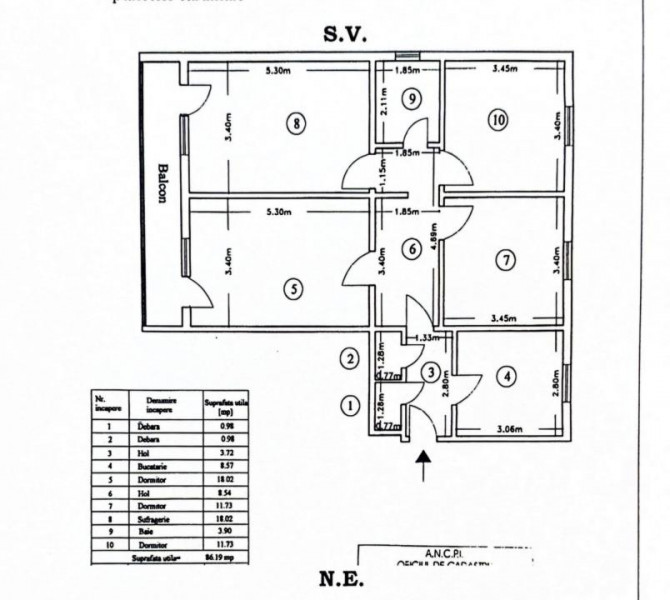 COPOU- Apartament cu 4 camere 