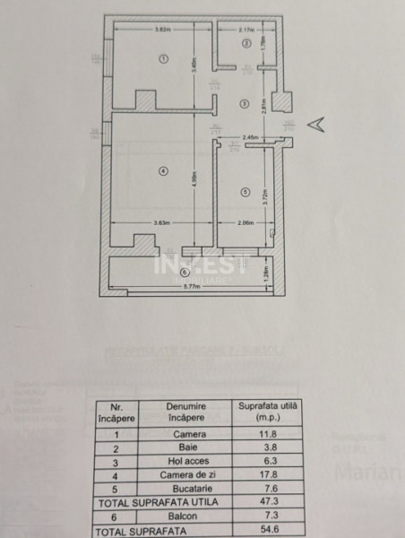 2 CAMERE DECOMANDAT MOBILAT+UTILAT PACURARI, IASI