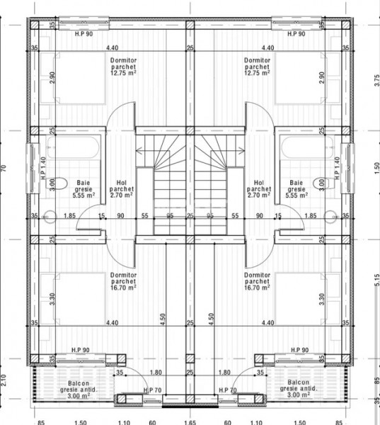 DUPLEX 3 CAMERE, 2 BAI, 250 MP TEREN, VOROVESTI-MIROSLAVA