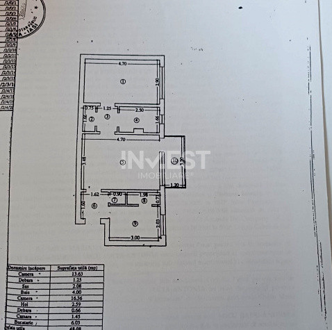 Apartament 2 camere-50mp-etaj 2-Podu Ros-Palas