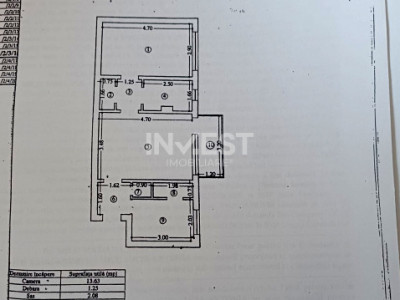 Apartament 2 camere-50mp-etaj 2-Podu Ros-Palas