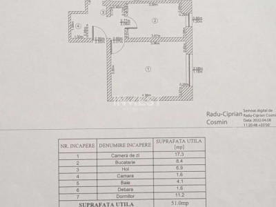 Apartament 2 camere-Dacia-Etaj Intermediar
