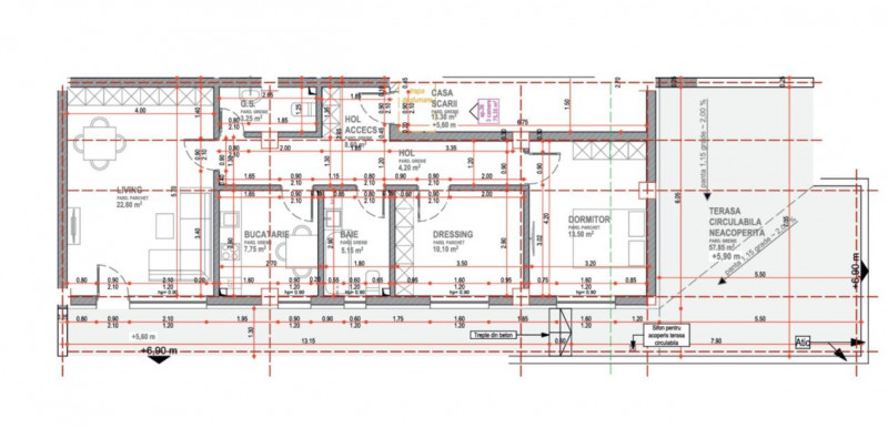 PENTHOUSE 3 CAMERE , 75 MP UTILI SI 58 MP TERASA , ZONA GALATA