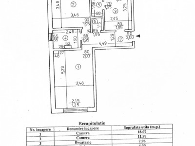 APARTAMENT DECOMANDAT, 2 CAMERE , 51 MP UTILI, PODU ILOAIEI