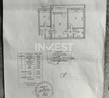 Apartament 2 camere-Podu Ros-Primaverii-etaj 2-52mp