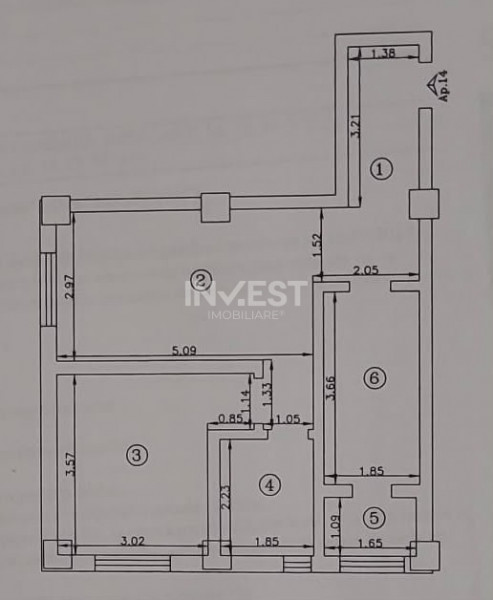 Apartament 2 camere decomandat etaj 1 Valea Lupului-Iași