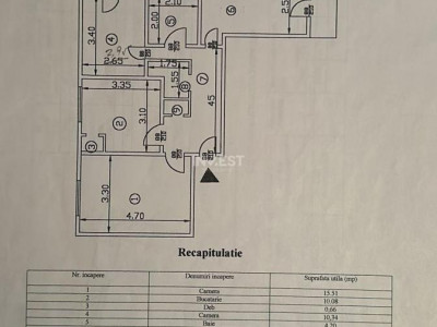 Apartament 3 camere decomandat, zona Pacurari -  Moara de Foc, Iasi