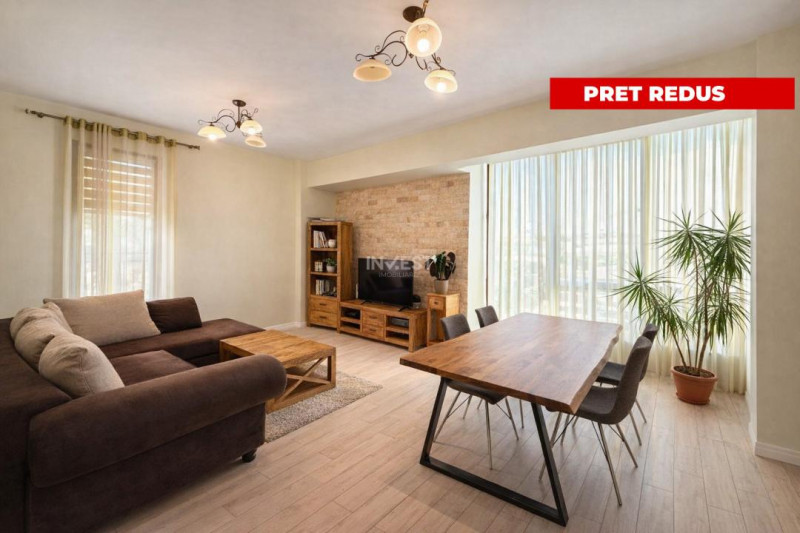 Apartament mobilat 68 MP Utili - etaj intermediar cu lift - zona Cetățuia-Iași